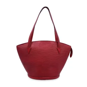 Trendy Inspired Louis Vuitton Vintage Epi Red Leather Saint Jacques Gm Tote Bag