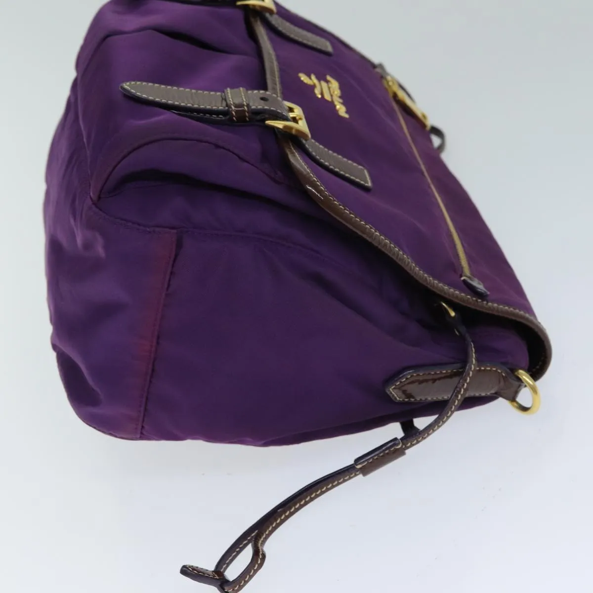 Trendy Inspired Prada Nylon Shoulder Bag Purple Auth 80101