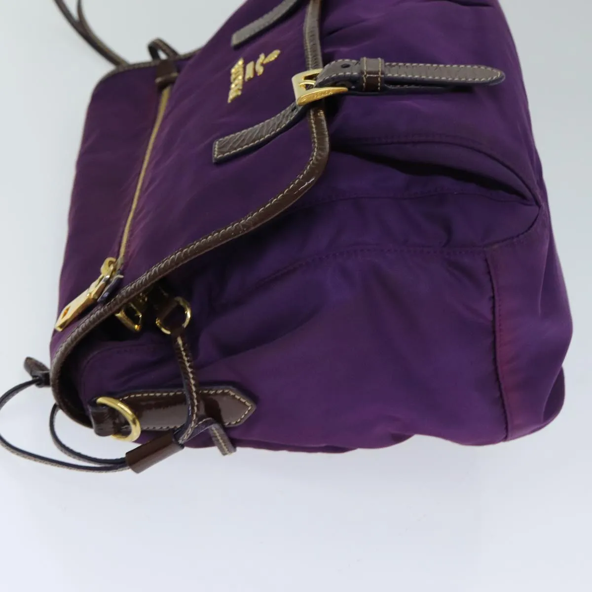 Trendy Inspired Prada Nylon Shoulder Bag Purple Auth 80101