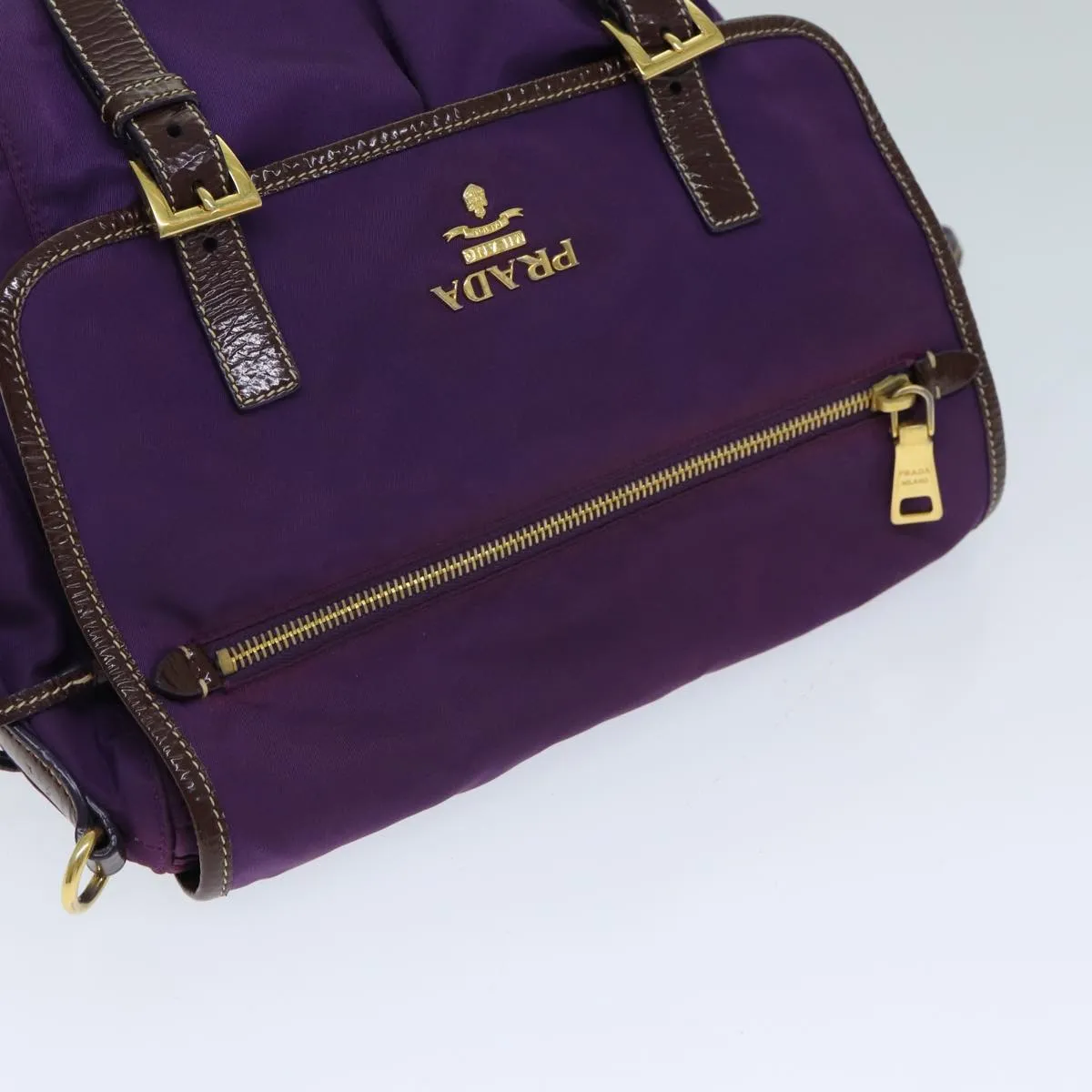 Trendy Inspired Prada Nylon Shoulder Bag Purple Auth 80101