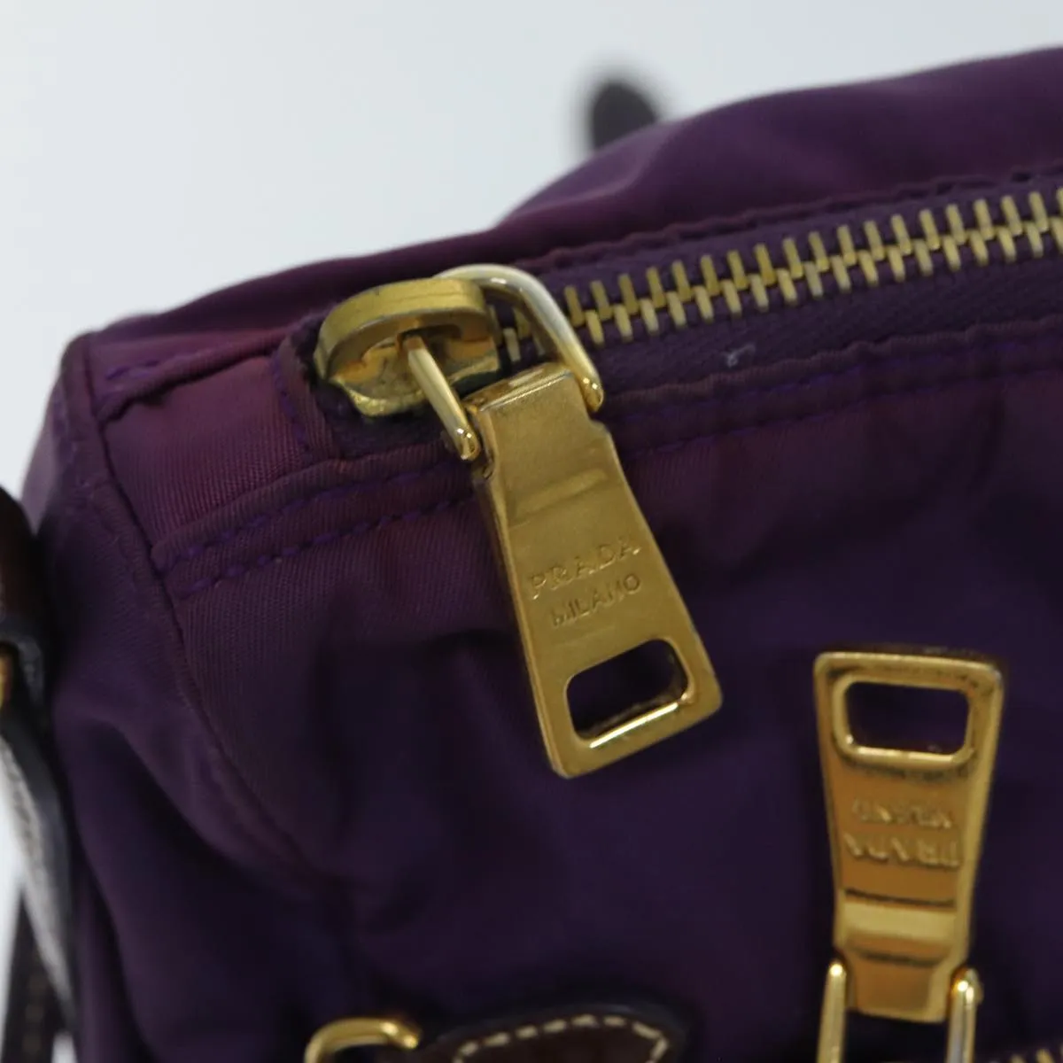 Trendy Inspired Prada Nylon Shoulder Bag Purple Auth 80101