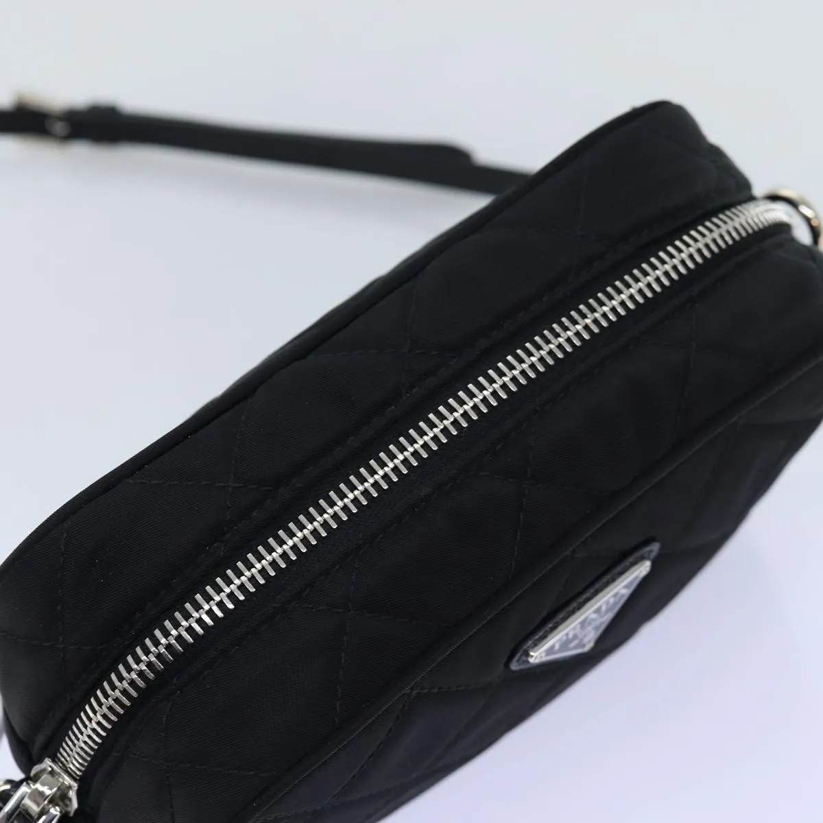 Trendy Inspired Prada Shoulder Bag Nylon Black 1bh028 Auth 74728a