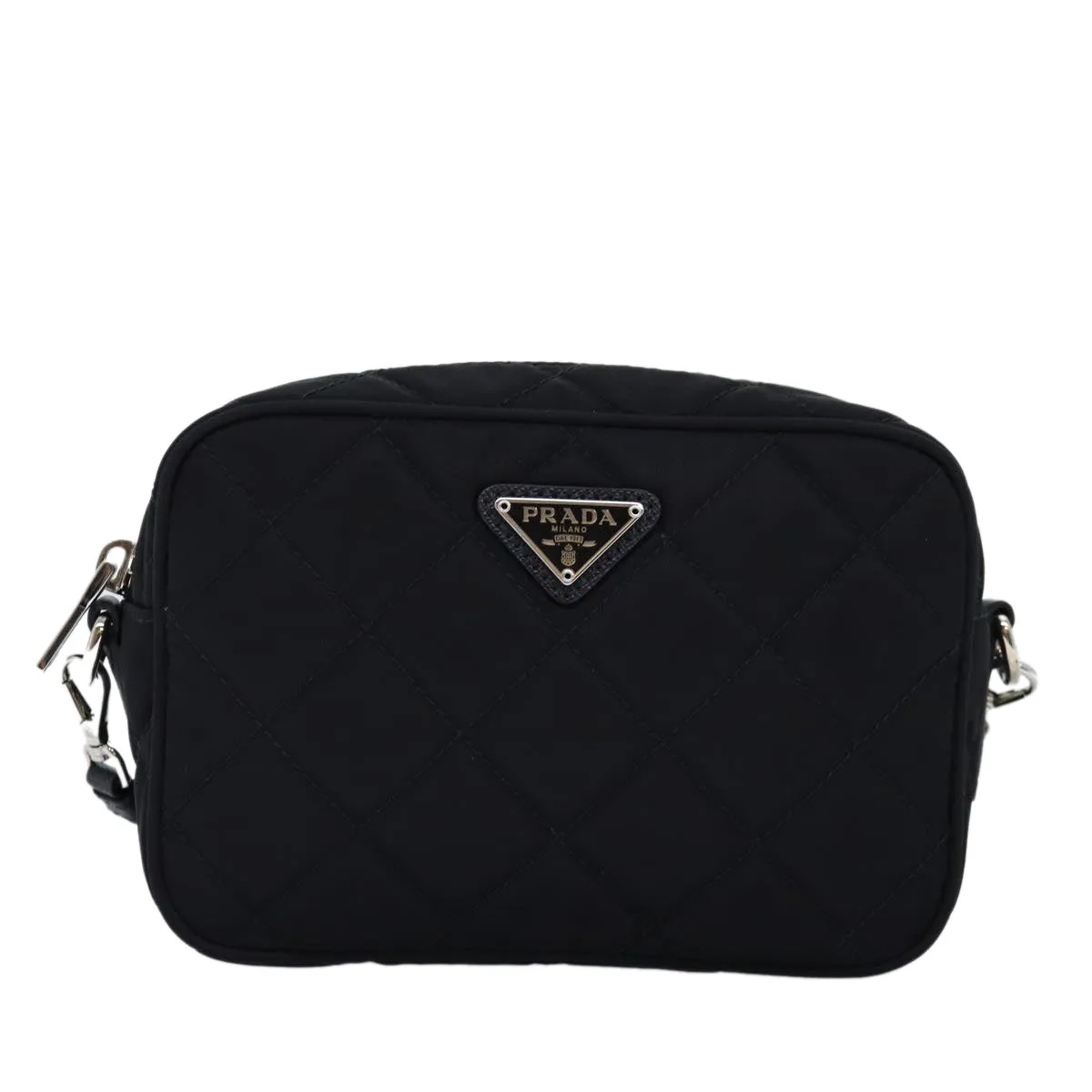 Trendy Inspired Prada Shoulder Bag Nylon Black 1bh028 Auth 74728a