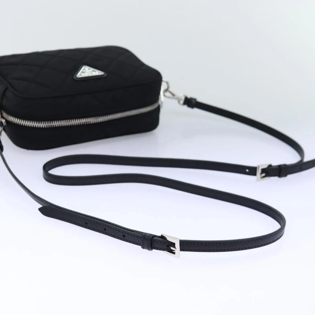 Trendy Inspired Prada Shoulder Bag Nylon Black 1bh028 Auth 74728a