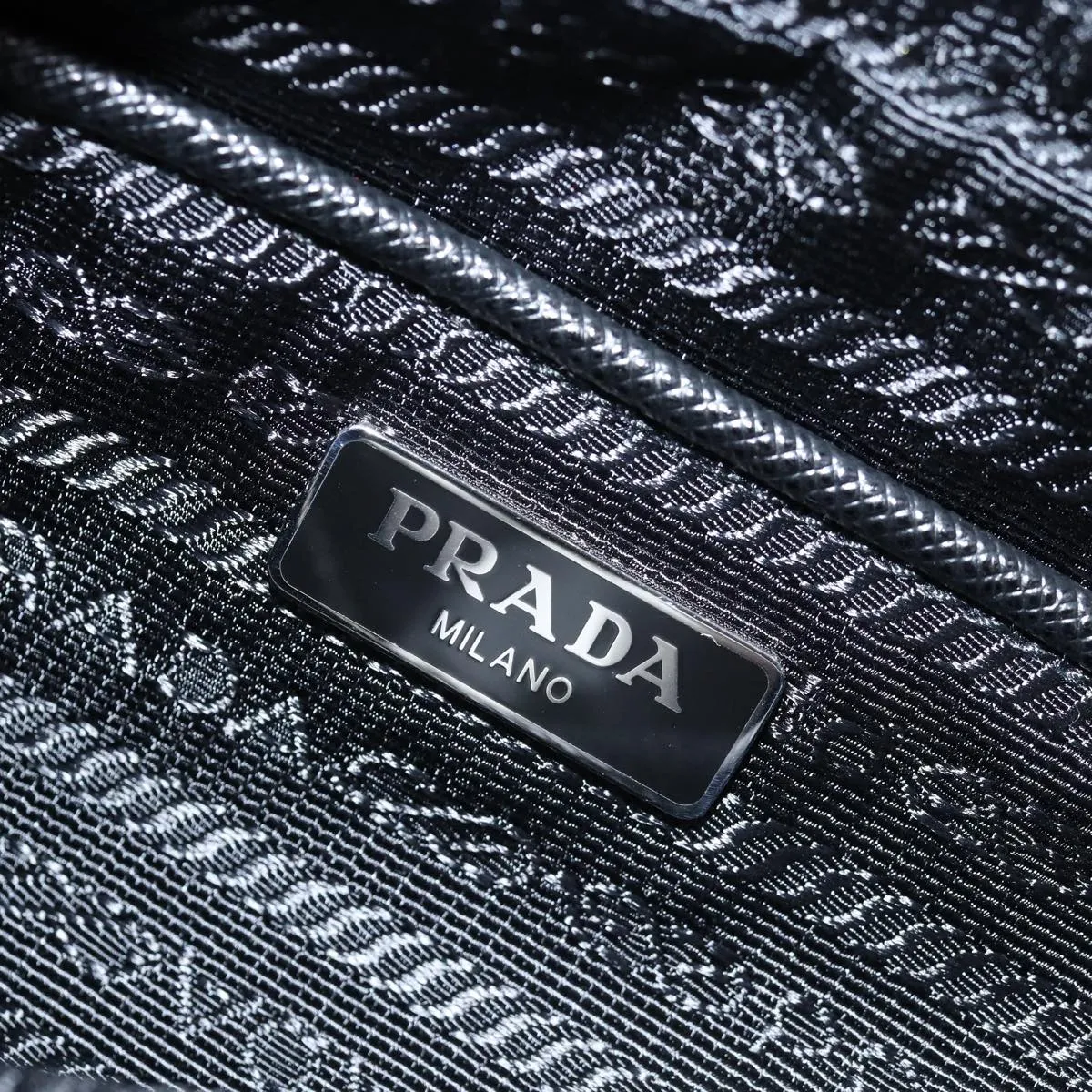 Trendy Inspired Prada Shoulder Bag Nylon Black 1bh028 Auth 74728a