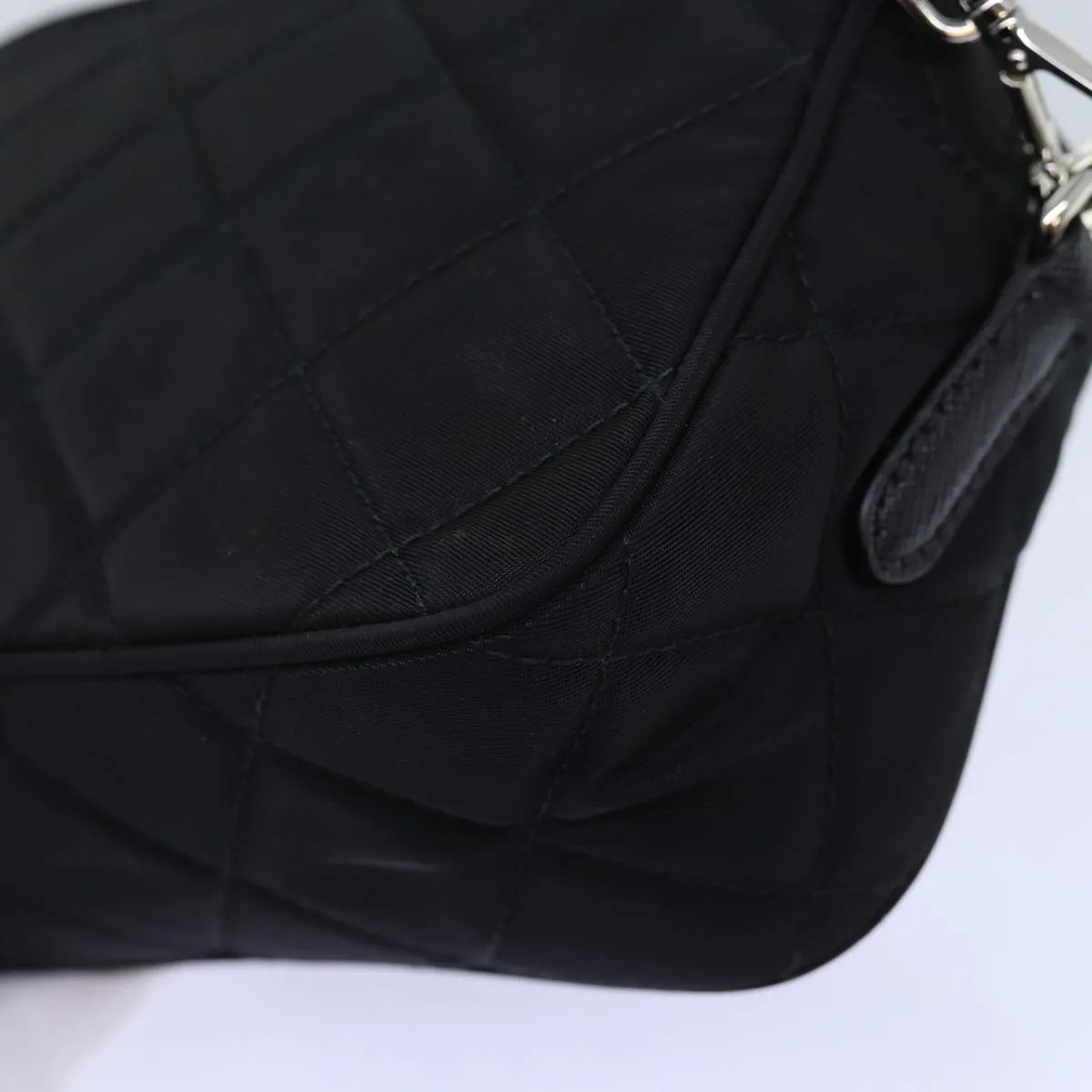 Trendy Inspired Prada Shoulder Bag Nylon Black 1bh028 Auth 74728a