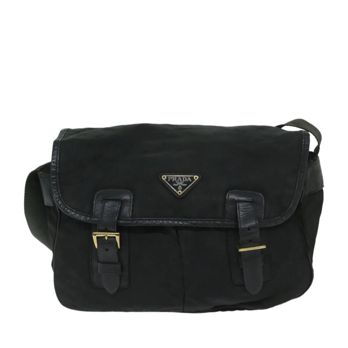 Trendy Inspired Prada Shoulder Bag Nylon Black Auth Bs12610