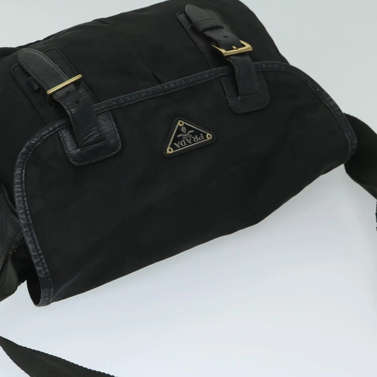 Trendy Inspired Prada Shoulder Bag Nylon Black Auth Bs12610