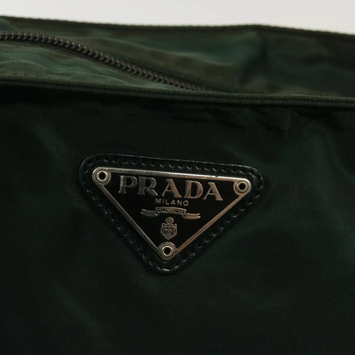 Trendy Inspired Prada Shoulder Bag Nylon Khaki Auth 78962