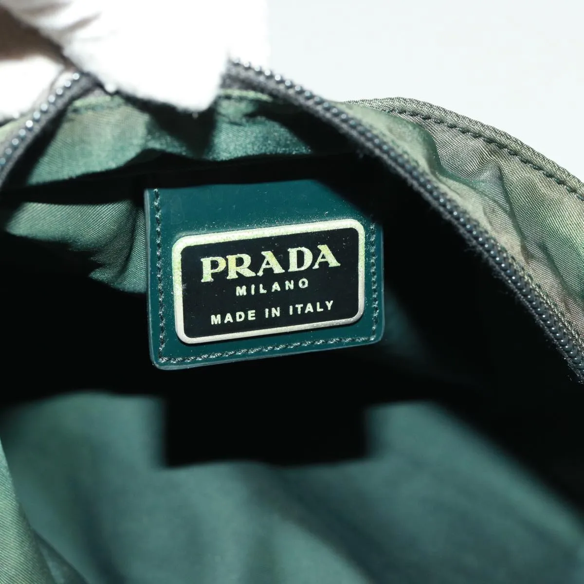 Trendy Inspired Prada Shoulder Bag Nylon Khaki Auth 78962