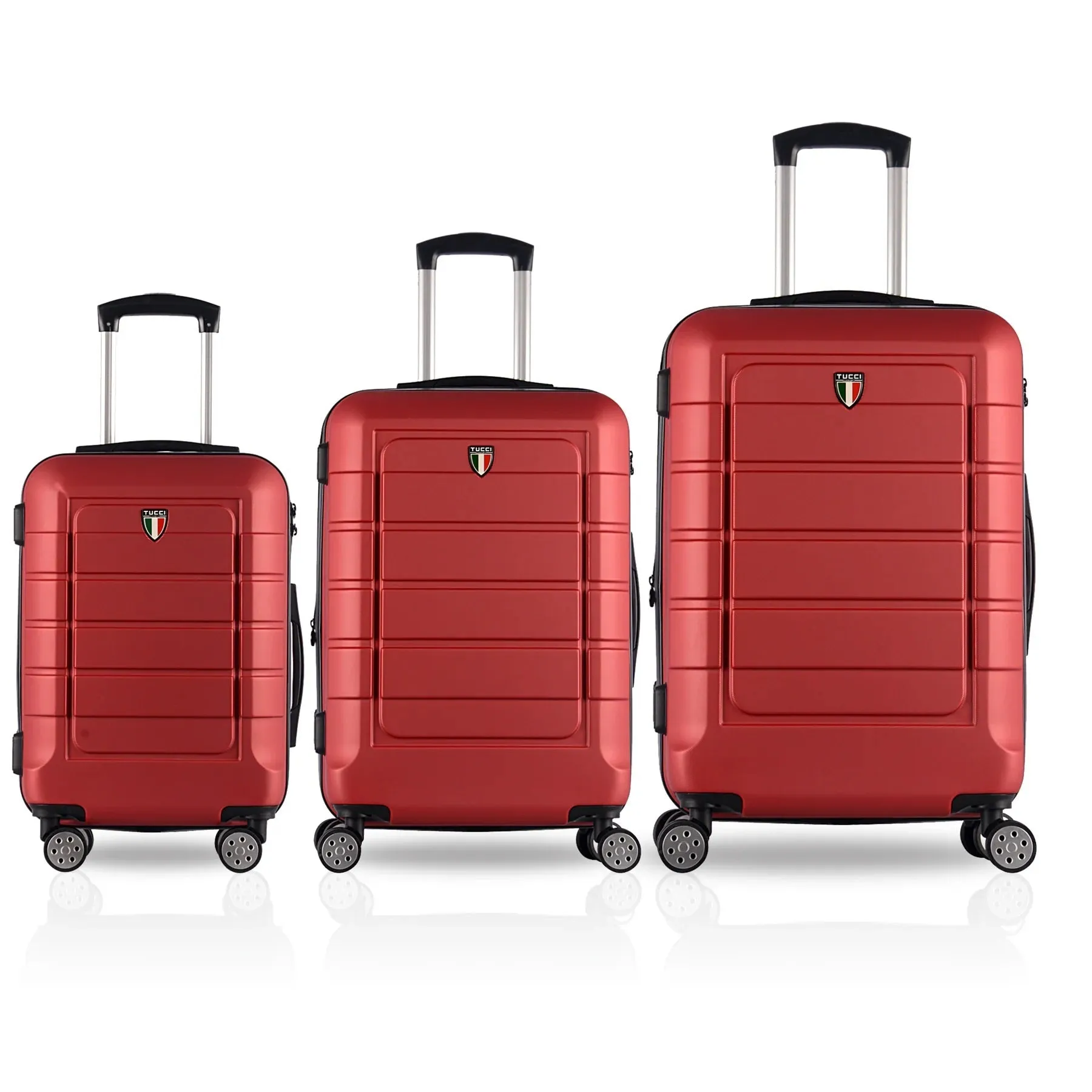 TUCCI Italy CONSOLE ABS 3 PC Luggage Suitcase Set 20", 24", 28"