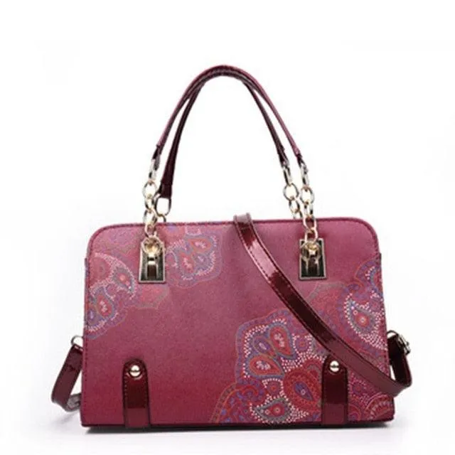 Women Elegant Floral Handbag Designer Printed Bags Shoulder Luxury Handbags