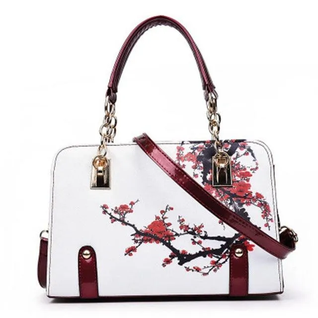 Women Elegant Floral Handbag Designer Printed Bags Shoulder Luxury Handbags