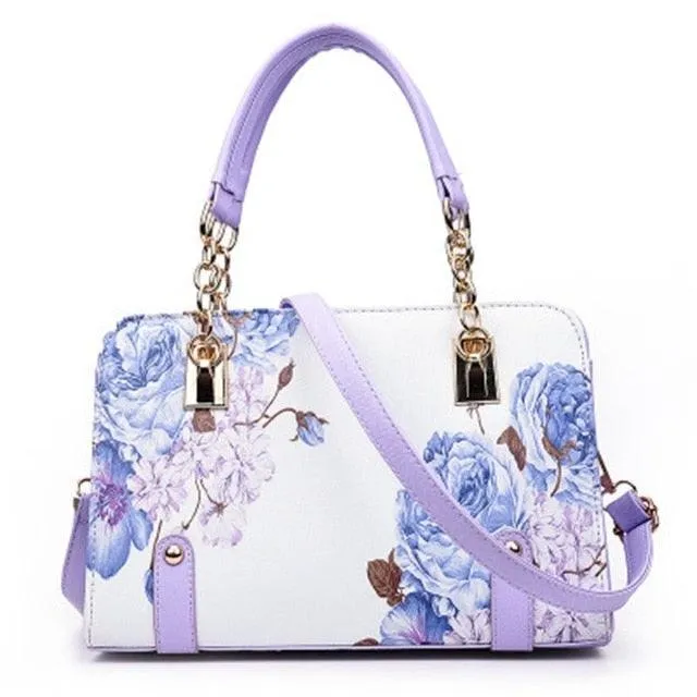 Women Elegant Floral Handbag Designer Printed Bags Shoulder Luxury Handbags